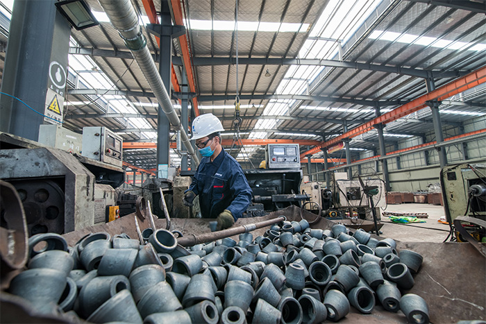 安阳网架配件-锥头加工车间